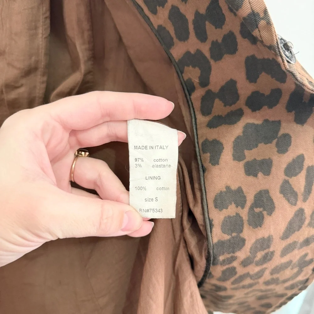 Dimora Leopard Print Blazer‎ Made in Italy Size Small
